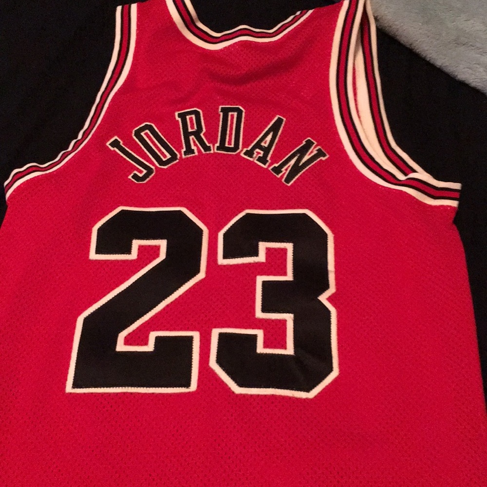 Michael Jordan Authentic Jersey Red Number 23